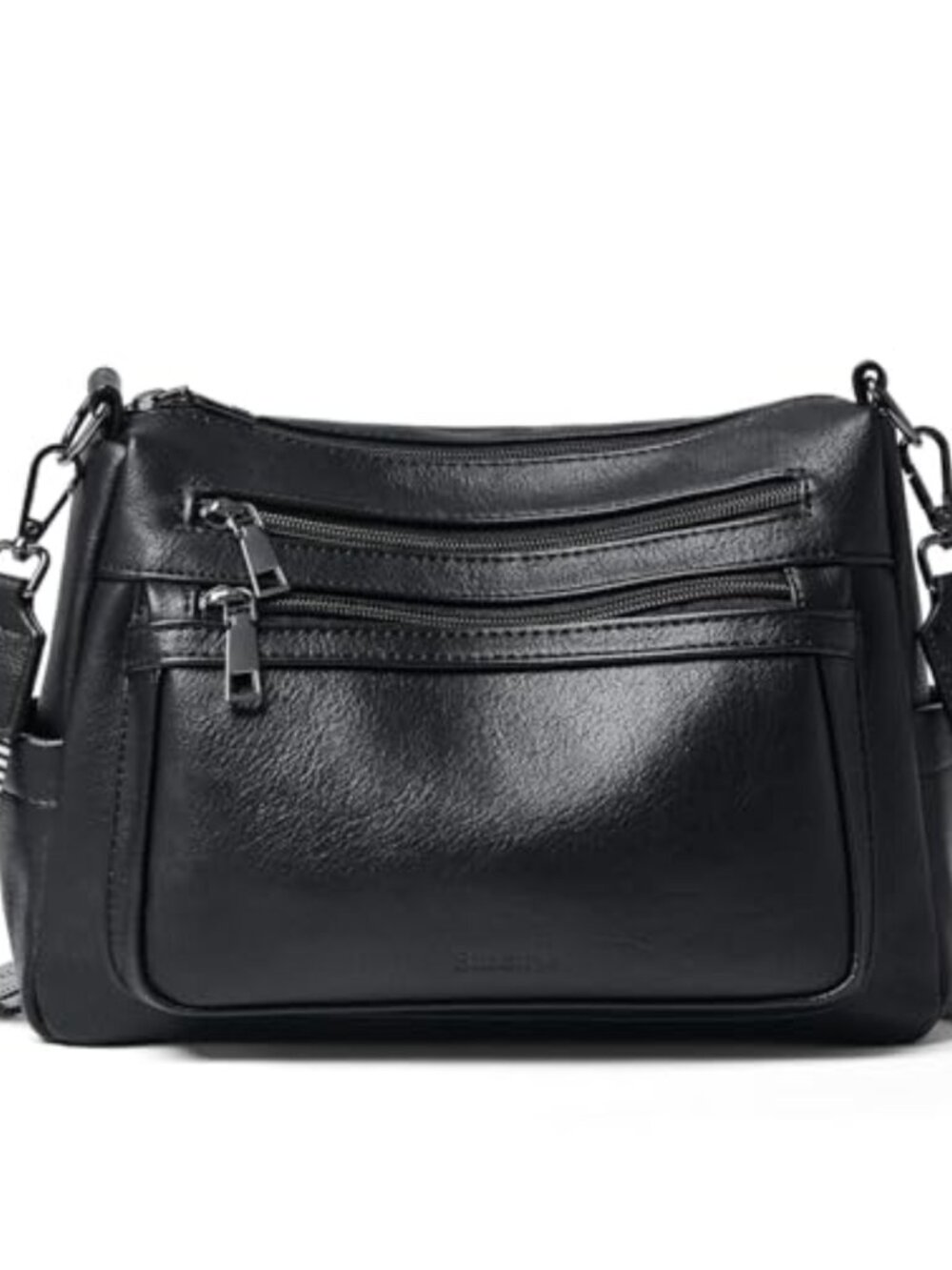 Vegan Leather Crossbody Bag Medium Adjustable Strap Shoulder Purse